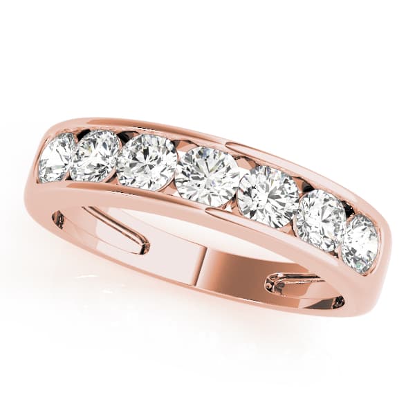 Channel Set Wedding Bands (5/8 ct. tw.), Front view in rose gold