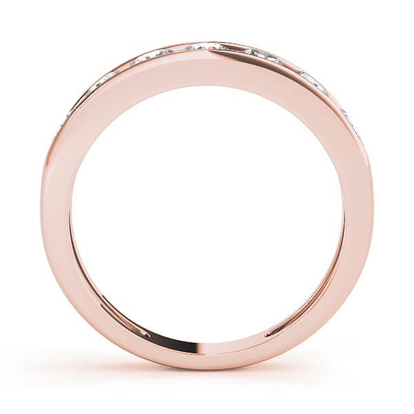 Channel Set Wedding Bands (5/8 ct. tw.), Side view in rose gold