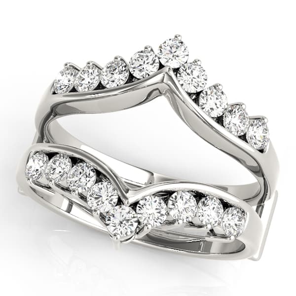 Chevron Engagement Ring Enhancer — style 81460 in 10k White Gold