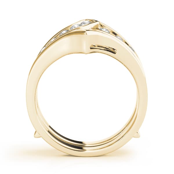 Channel Set Wraps & Inserts Wedding Bands (0.48 ct. tw.), Side view in yellow gold