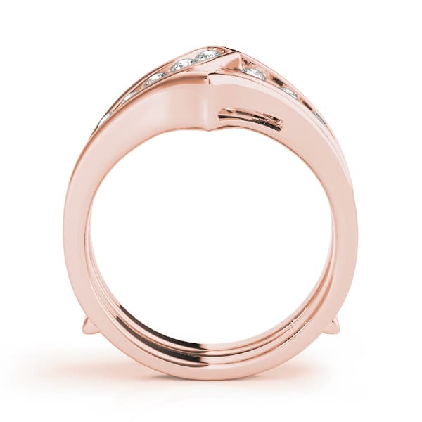 Channel Set Wraps & Inserts Wedding Bands (0.48 ct. tw.), Side view in rose gold