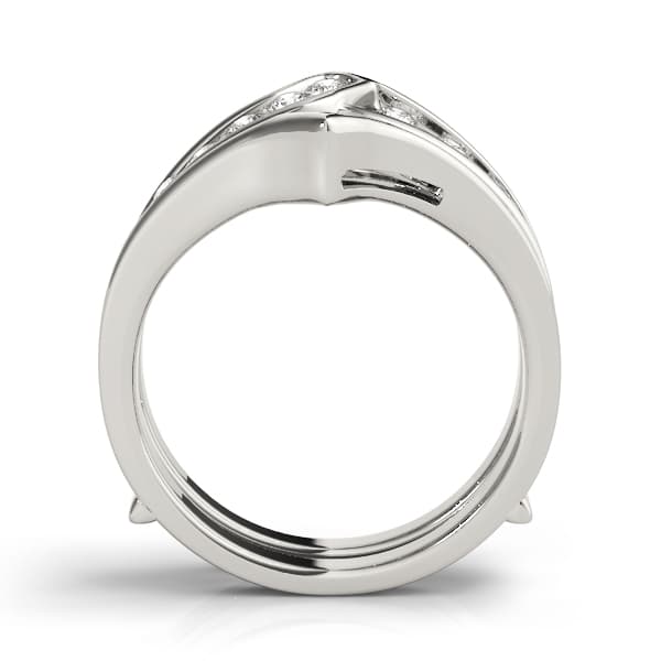 Channel Set Wraps & Inserts Wedding Bands (0.48 ct. tw.), Side view in white gold or platinum