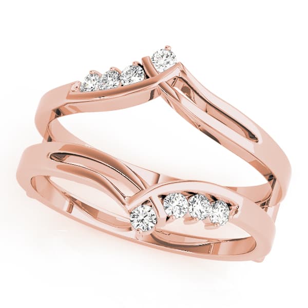 Engagement Ring Wrap, style 81464, Front view in rose gold