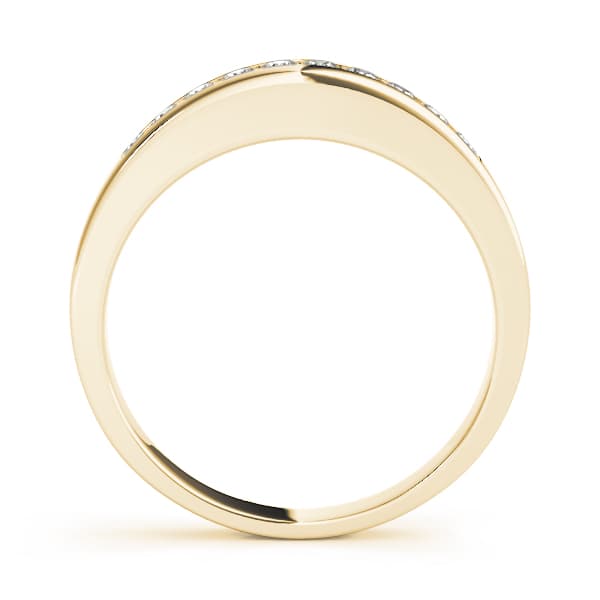 Channel Set Wedding Band (0.2 ct. tw.), Side view in yellow gold