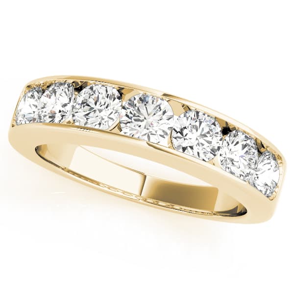 Channel Set Wedding Band (1/2 ct. tw.), Front view in yellow gold