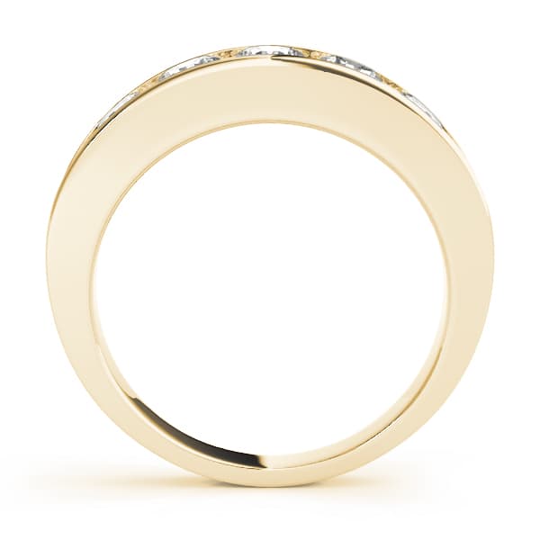 Channel Set Wedding Band (1/2 ct. tw.), Side view in yellow gold