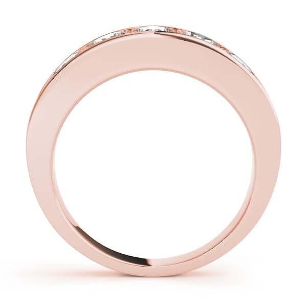 Channel Set Wedding Band (1/2 ct. tw.), Side view in rose gold