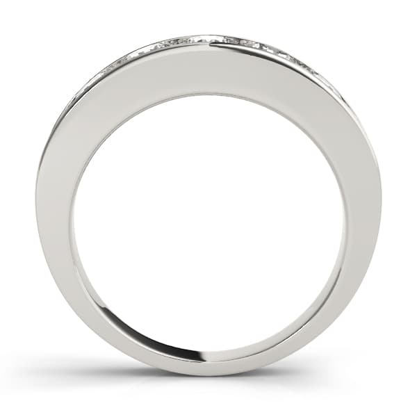 Channel Set Wedding Band (1/2 ct. tw.), Side view in white gold or platinum