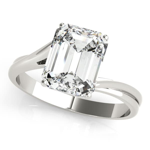 Bypass Solitaire Engagement Rings — style 81546 in 10k White Gold
