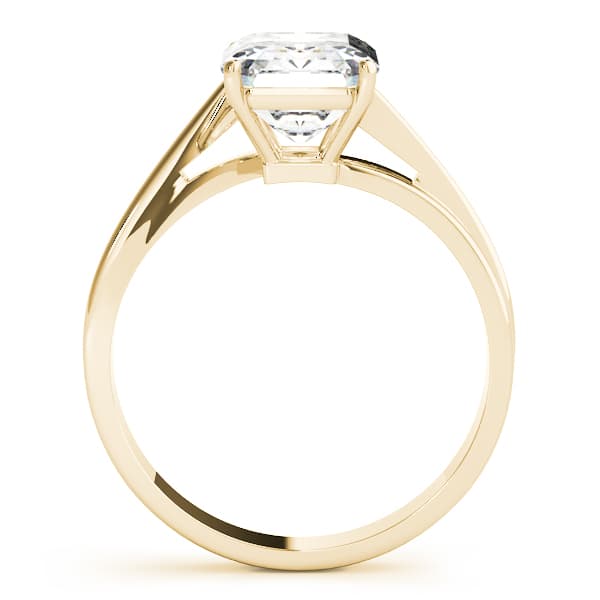 Bypass Solitaire Engagement Ring, style 81546, Side view in yellow gold