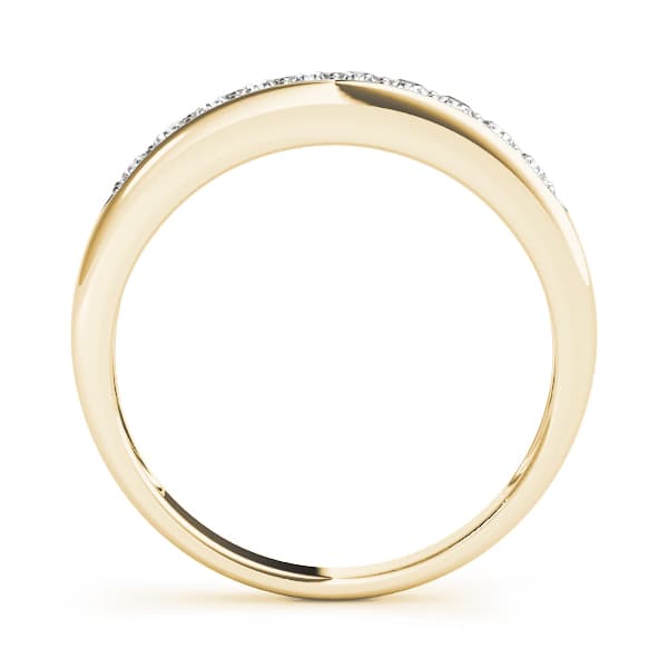 Channel Set Wedding Bands (1/4 ct. tw.), Side view in yellow gold
