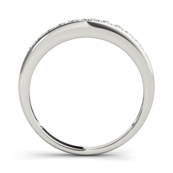 Channel Set Wedding Bands (1/4 ct. tw.), Side view in white gold or platinum