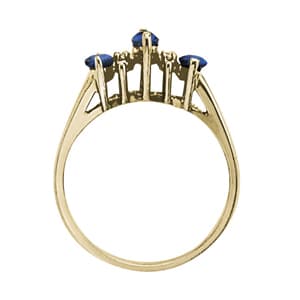Marquise Gemstone Ring (0.44 ct. tw.), Side view in white gold or platinum