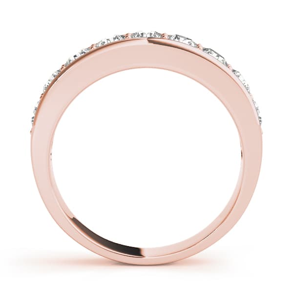 Channel Set Wedding Band (0.99 ct. tw.), Side view in rose gold
