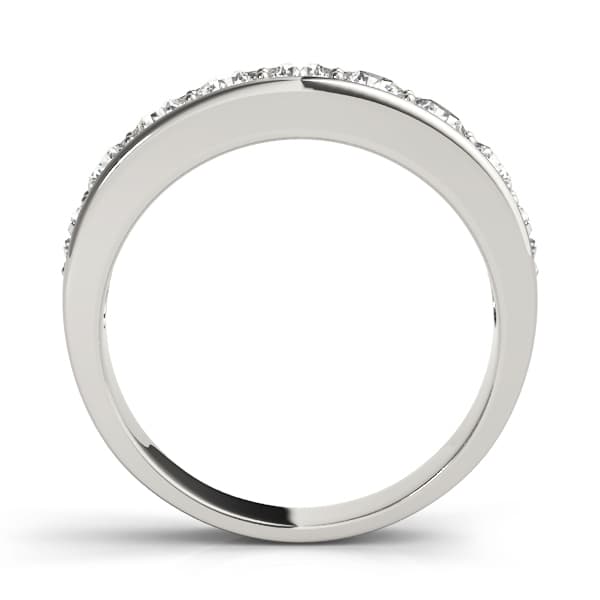 Channel Set Wedding Band (0.99 ct. tw.), Side view in white gold or platinum