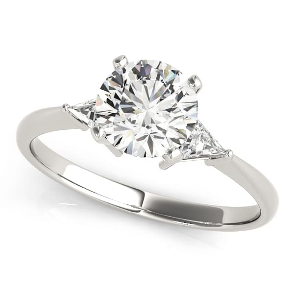 3-Stone Trillion Engagement Ring — style 81590 in 10k White Gold
