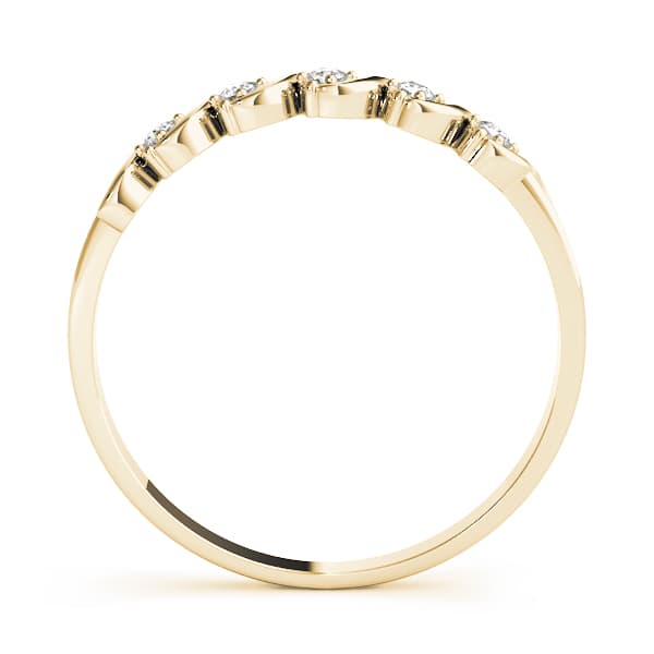S Wedding Band (0.05 ct. tw.), Side view in yellow gold