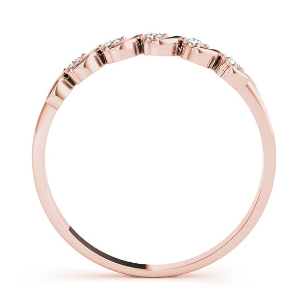 S Wedding Band (0.05 ct. tw.), Side view in rose gold