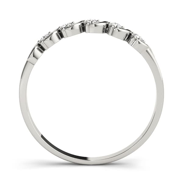S Wedding Band (0.05 ct. tw.), Side view in white gold or platinum