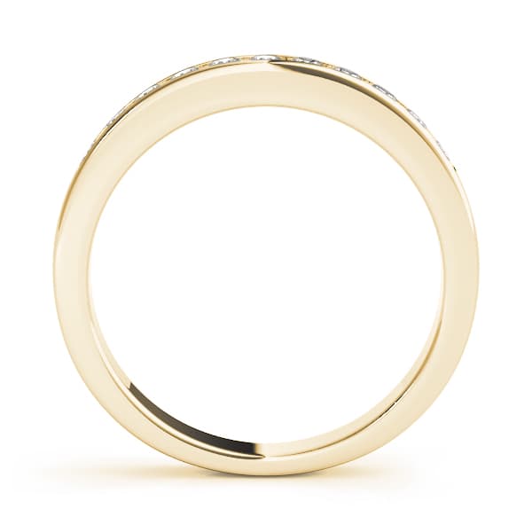 Channel Set Wedding Band (0.28 ct. tw.), Side view in yellow gold