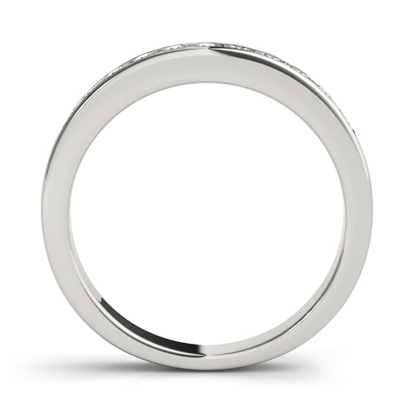 Channel Set Wedding Band (0.28 ct. tw.), Side view in white gold or platinum