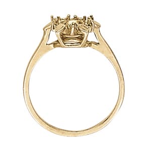 Pearl Gemstone Ring (0.06 ct. tw.), Side view in white gold or platinum