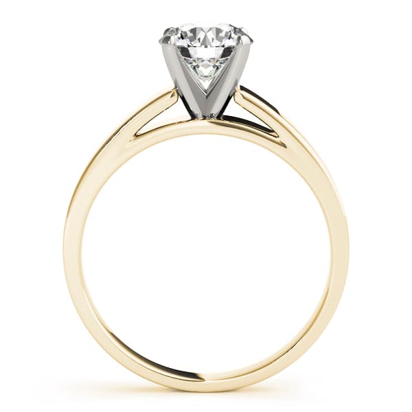 Solitaire Engagement Ring, style 81647, Side view in yellow gold