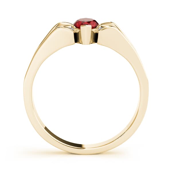 Marquise Gemstone Ring (3/8 ct. tw.), Side view in yellow gold