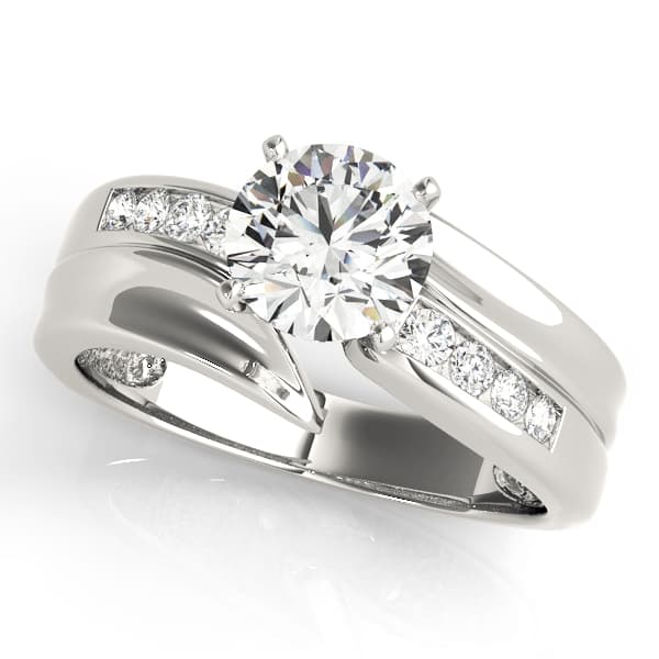 Channel Set Bypass Engagement Ring — style 81679 in 10k White Gold