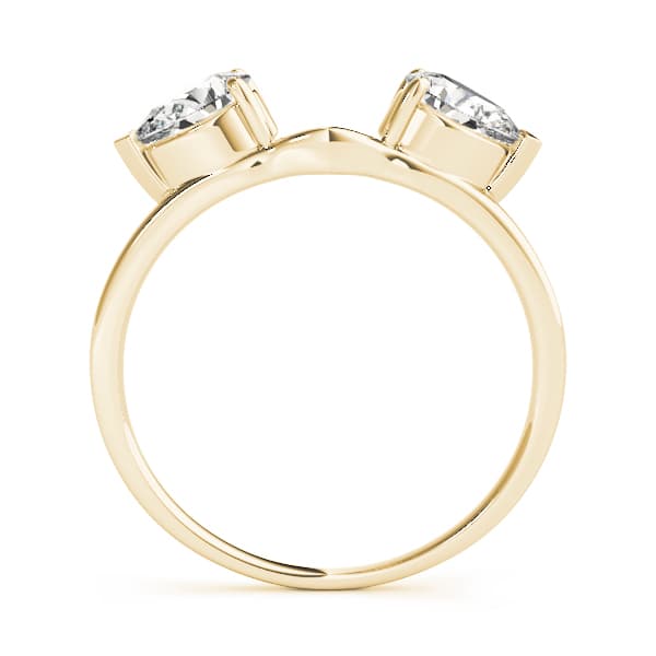 Pear Wraps & Inserts Wedding Bands (0.8 ct. tw.), Side view in yellow gold
