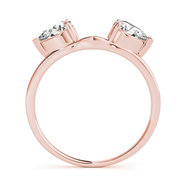 Pear Wraps & Inserts Wedding Bands (0.8 ct. tw.), Side view in rose gold
