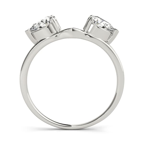 Pear Wraps & Inserts Wedding Bands (0.8 ct. tw.), Side view in white gold or platinum