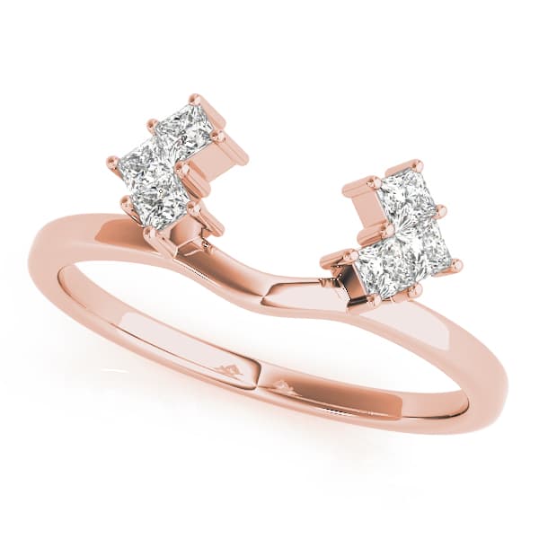 Wraps & Inserts Wedding Band (0.3 ct. tw.), Front view in rose gold