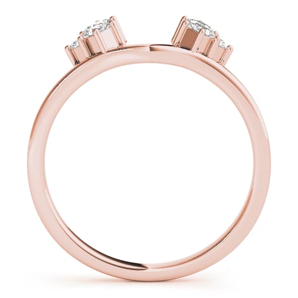 Wraps & Inserts Wedding Band (0.3 ct. tw.), Side view in rose gold