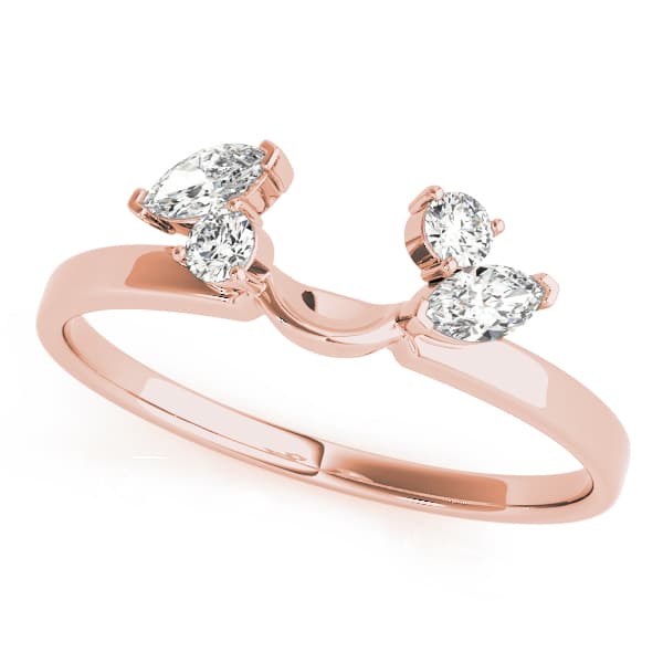 Wraps & Insert Wedding Bands (0.22 ct. tw.), Front view in rose gold