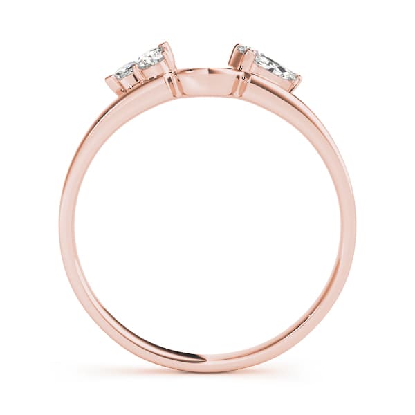 Wraps & Insert Wedding Bands (0.22 ct. tw.), Side view in rose gold