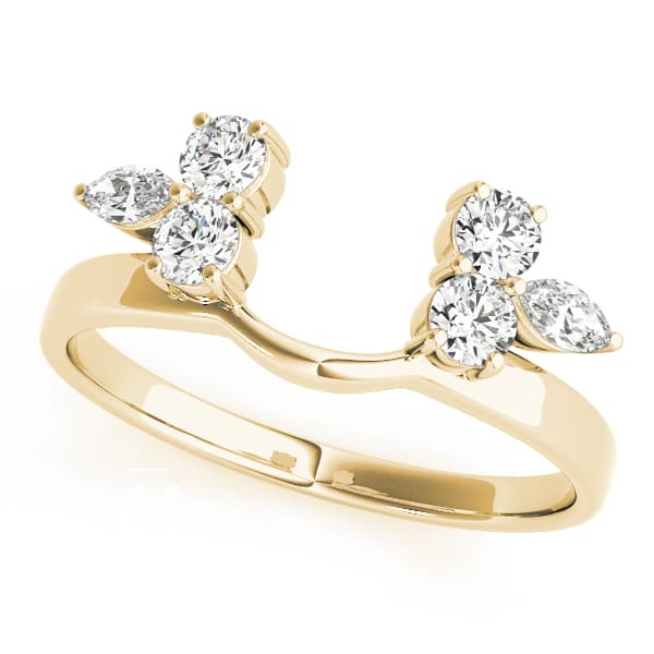 Wrap & Inserts Wedding Band (0.46 ct. tw.), Front view in yellow gold