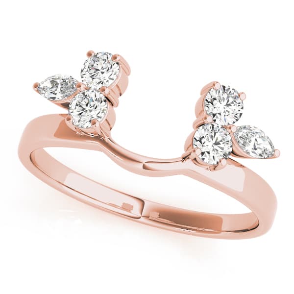 Wrap & Inserts Wedding Band (0.46 ct. tw.), Front view in rose gold