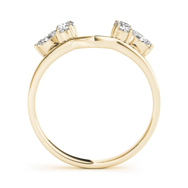 Wrap & Inserts Wedding Band (0.46 ct. tw.), Side view in yellow gold