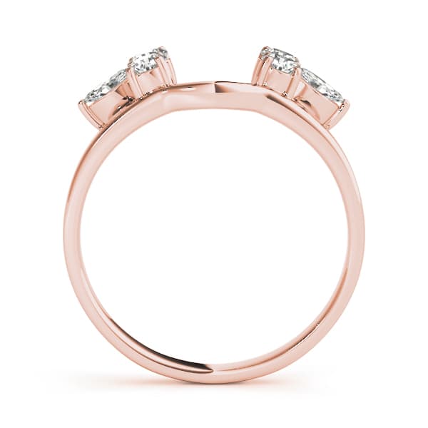 Wrap & Inserts Wedding Band (0.46 ct. tw.), Side view in rose gold