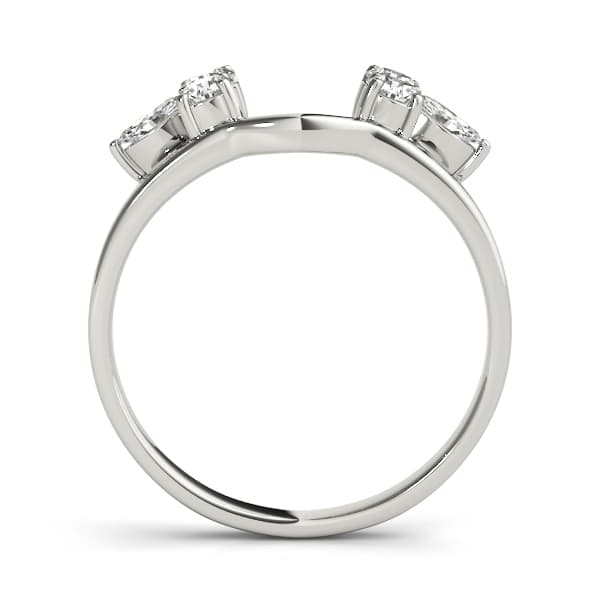 Wrap & Inserts Wedding Band (0.46 ct. tw.), Side view in white gold or platinum