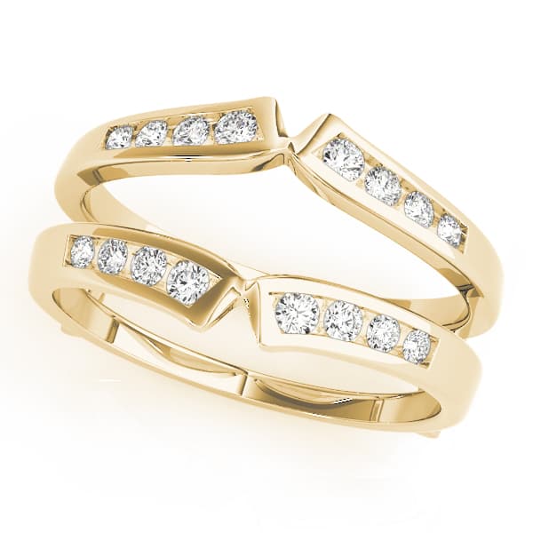 Wraps & Inserts Wedding Band (0.22 ct. tw.), Front view in yellow gold