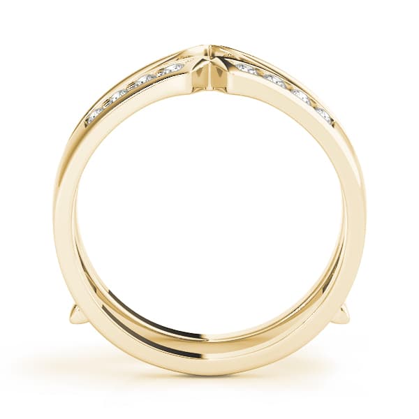 Wraps & Inserts Wedding Band (0.22 ct. tw.), Side view in yellow gold