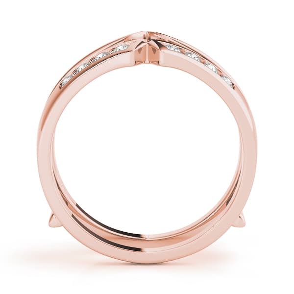Wraps & Inserts Wedding Band (0.22 ct. tw.), Side view in rose gold