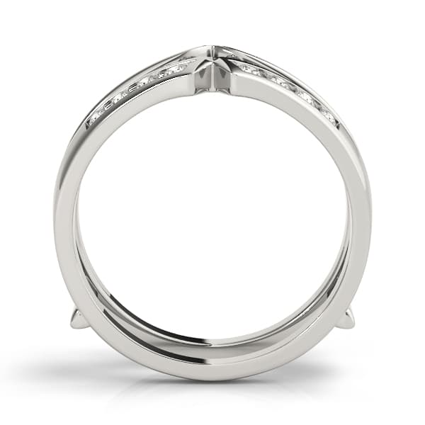 Wraps & Inserts Wedding Band (0.22 ct. tw.), Side view in white gold or platinum