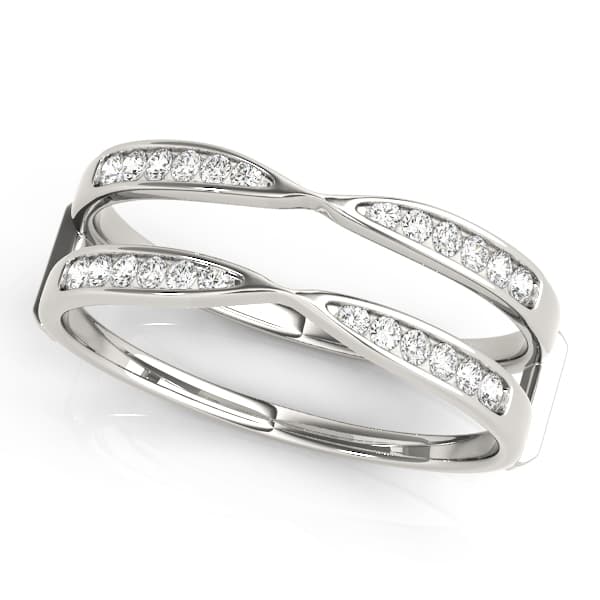 Channel Set Engagement Ring Enhancer — style 81700 in 10k White Gold