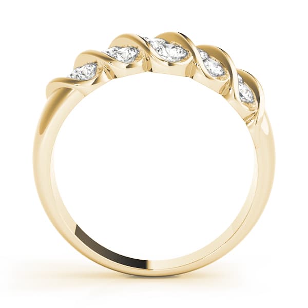 S Wedding Band (1.02 ct. tw.), Side view in yellow gold
