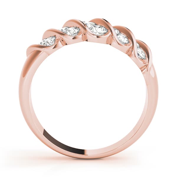 S Wedding Band (1/2 ct. tw.), Side view in rose gold