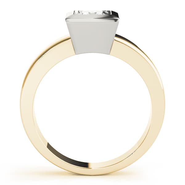 Solitaire Prince Engagement Ring, style 81753, Side view in yellow gold