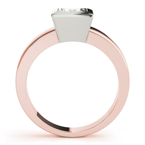 Solitaire Prince Engagement Ring, style 81753, Side view in rose gold